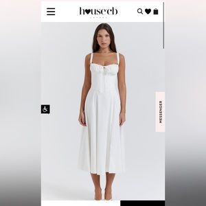HOUSE OF CB - Carmen White Dress- white bustier sundress - bridal outfit